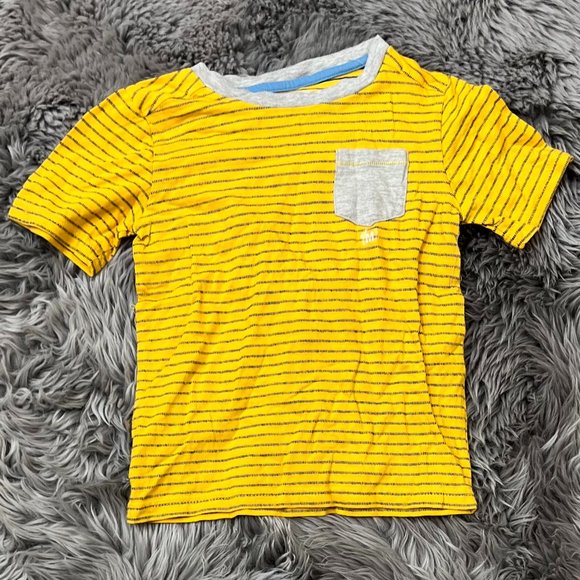 Toughskins | Boy's T-Shirt | Yellow & Blue Stripes | Size M (5/6) - Picture 1 of 2